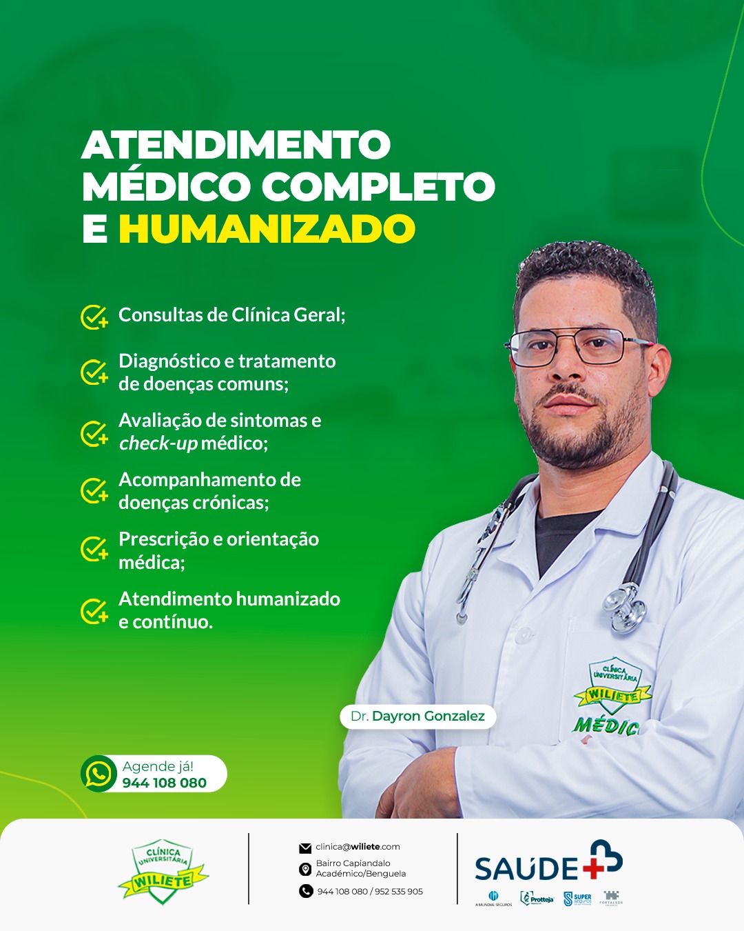 atendimento medico na clinica wiliete
